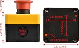 Heschen Red Sign Emergency Stop Push Button 660V 10A 1NO 1NC view 2