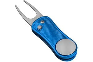 BettGolf Golf Divot Repair Tool with Pop-up Button & Magnetic Ball Marker Pitch Mark, Lightweight, Portable, Mini Divot Repair Tool, Best Choice for Professional Golfers