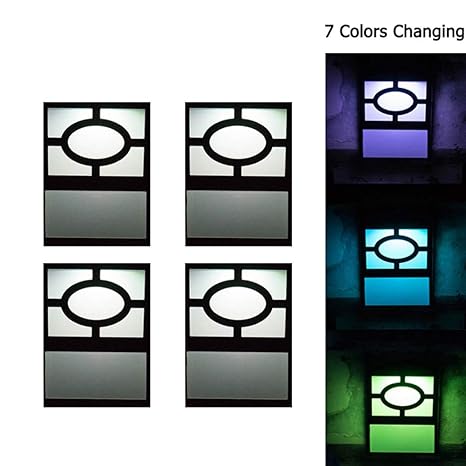 Amazon Com 4 Packs Outdoor Solar Powered Lights 2 Modes Gutter