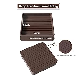 2.5x2.5 Square Rubber Furniture Caster