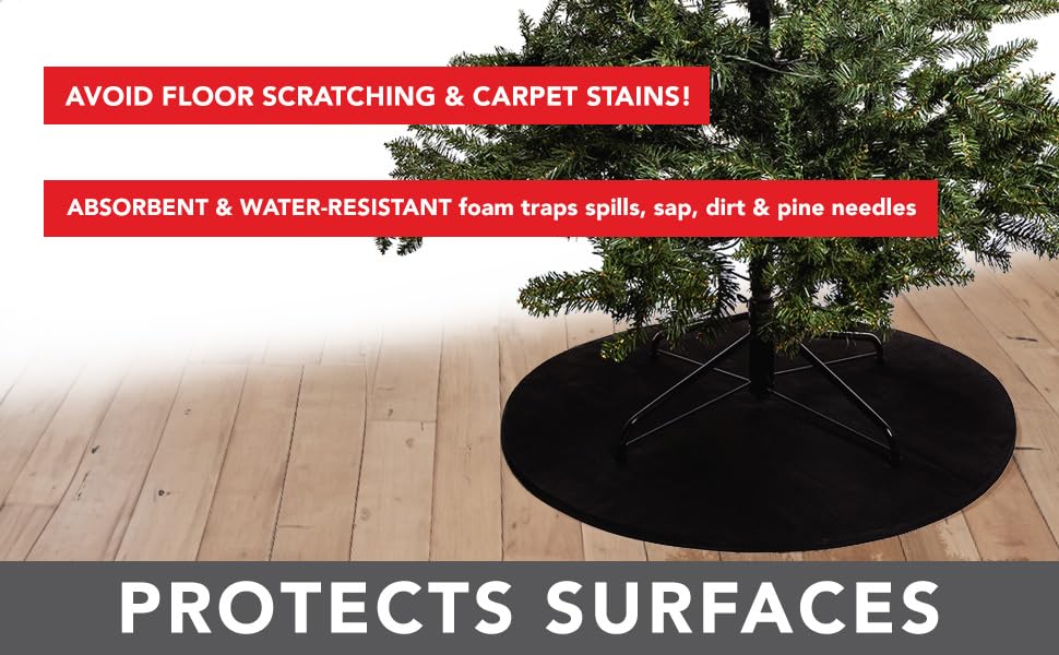 XCEL 32" Round x 1/2" Thick Heavy Duty Christmas Tree Floor Protector