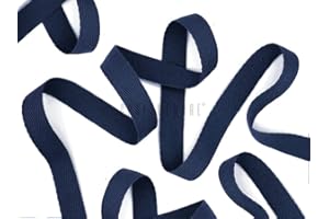 CRAFTMEMORE 1/2 Inch Twill Tape Fabric Ribbons Webbing Herringbone Twill Bias Binding Tape for Clothes Sewing Craft Trim Lace 36 Yards (MP25 Space Blue)