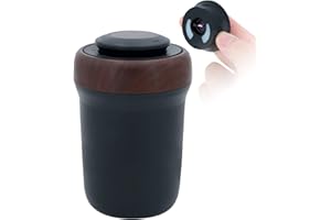 StoreBao Car Ashtray with Lighter and Colorful Breathing Light LED, Lid opens automatically, Detachable and Portable (Wood Grain)