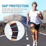 AVIDDA Knee Support Brace 2 Pack Compression Sleeves, Arthritis Pain Relief view 3