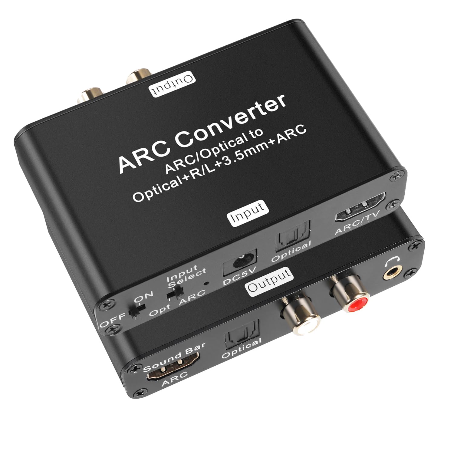 Photo 1 of HDMI ARC Audio Extractor, Optical to HDMI ARC, Digital to Analog Converter, HDMI ARC & Optical SPDIF in to HDMI ARC Out, SPDIF Optical, RCA L/R, 3.5mm Jack Stereo Audio Out for TV and Sonos Soundbar