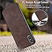 SALAWAT Compatible with iPhone Xs Case Slim Shock Proof Phone Cover Lightweight Premium PU Leather TPU Bumper PC Protection for iPhone X 5.8 inch (Darkbrown)
