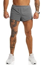 Ouber Men's Running Shorts with Liner 2'' Workout