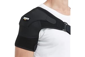 BINITS Shoulder Brace for Rotator Cuff, Tendonitis, Dislocation, Shoulder Pain Relief, Adjustable Fit Sleeve Wrap for Men & Women (S-M)