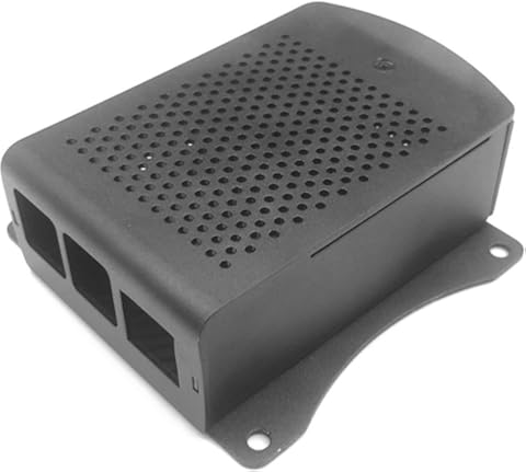 Kurphy para Raspberry Pi 4B Carcasa de Aluminio Carcasa metálica Negra Carcasa Negra Carcasa Negra para RPI 4 Modelo B RPI 4B Carcasa