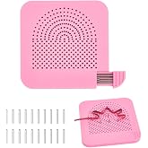 UNICRAFTALE 1 Set Wire Jig Kit Wire Wrapping Tools for Jewelry Making | Adjustable Pegs Design,Plastic Material 4.13x4.13 Inch Pink Square Jig 20Pcs For DIY Craft Creation And Home Decor