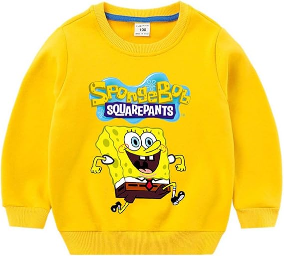 Amazon Co Jp Kcn スポンジボブ 子供服 長袖 トレーナー 男の子 スウェットシャツ キッズ Sponge Bob ベビー服 裏起毛 春秋冬 服 ファッション小物