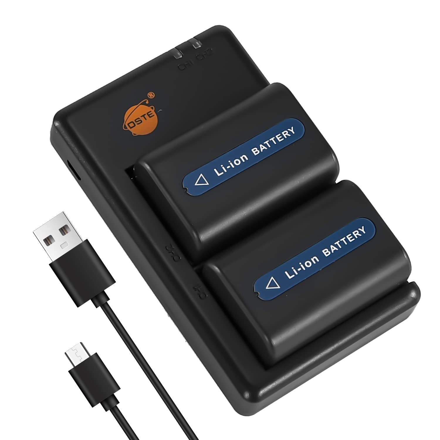 DSTE 2PCS NP-FM55H NP-FM50 (2300mAh/7.4V) Battery Charger Set Compatible for Sony NP-FM30,NP-FM51,NP-QM50,NP-QM51Battery,CCD-TR108,CCD-TR208,CCD-TR408,CCD-TR748,CCD-TRV106,CCD-TRV107,CCD-TRV108 Camera