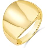 Amazon Essentials Polished Signet Round Ring
