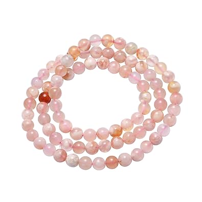 Amazon ブレスレット 桜瑪瑙 天然石 めのう 癒しブレス 手作り