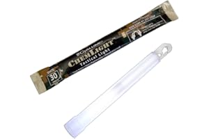 Cyalume ChemLight Military Grade Chemical Light Sticks, White, High Intensity, 6-Inch Long, 30 Minute Duration (Pack of 10)