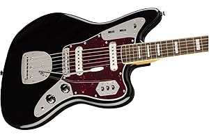 FENDER Squier Classic Vibe 70s Jaguar Electric Guitar, with 2-Year Warranty, Black, Laurel Fingerboard