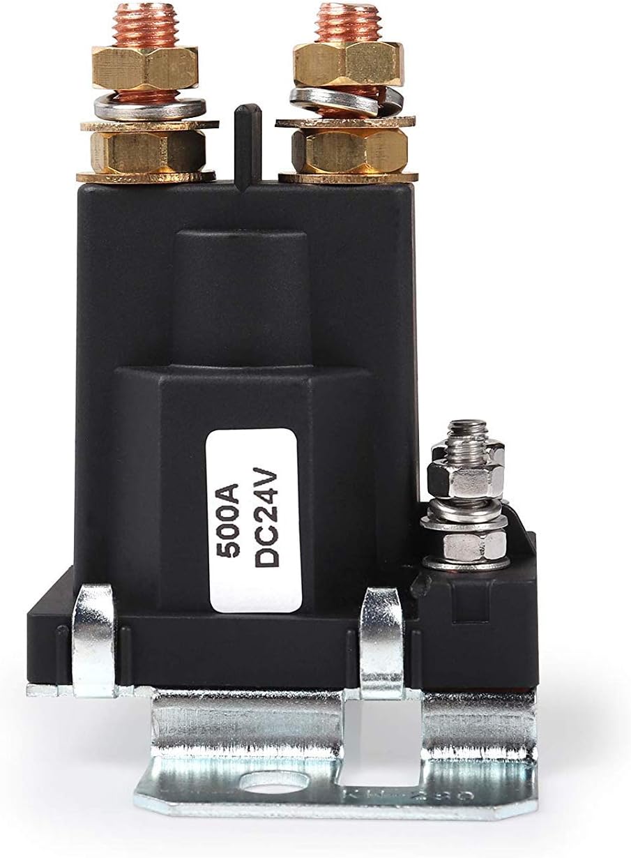 DollaTek High Current Starter Relay 500 AMP DC 24V 4 Pin SPST Car Auto Start Contactor Double Batteries Isolator Control On/Off Switch