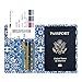 Fintie Passport Holder Travel Wallet - Premium Vegan Leather RFID Blocking Case Cover - Securely Holds Passport, Business Cards, Credit Cards, Boarding Passes (Z-Cobalt Blue)