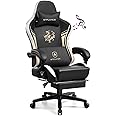 GTPLAYER Gaming Chair with Bluetooth Speakers and Footrest, Dragon Series Video Game Chair, Heavy Duty, Ergonomic, Esports Computer Office Chair, (Blackwhite)