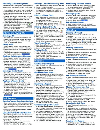 image for QuickBooks Pro 2014 Quick Reference Training Card - Laminated Guide Ch