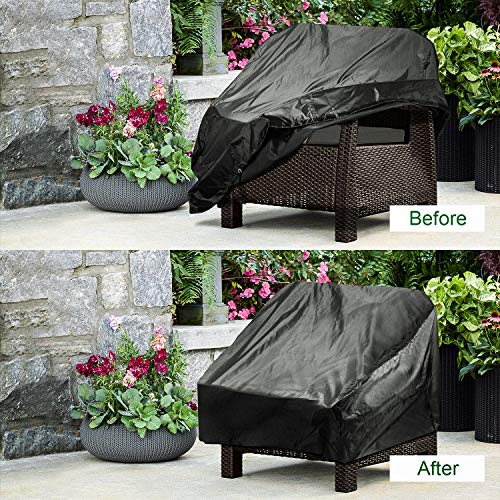 image for HIRALIY Patio Sofa Chair Covers Lounge Deep Seat Cover Heavy Duty and 