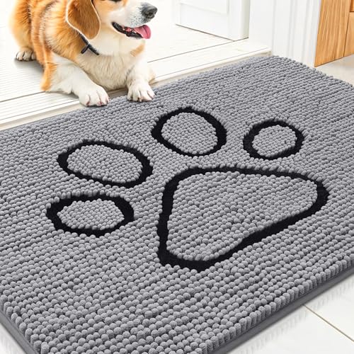 Smiry Non-Slip Chenille Door Mat