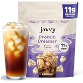 Javvy Protein Coffee Creamer, Sweet Cream, Non-Dairy | 11g Collagen Protein per Scoop, 0g Sugar, No Artificial Sweeteners, Prebiotics &amp; MCTs, 12 Servings