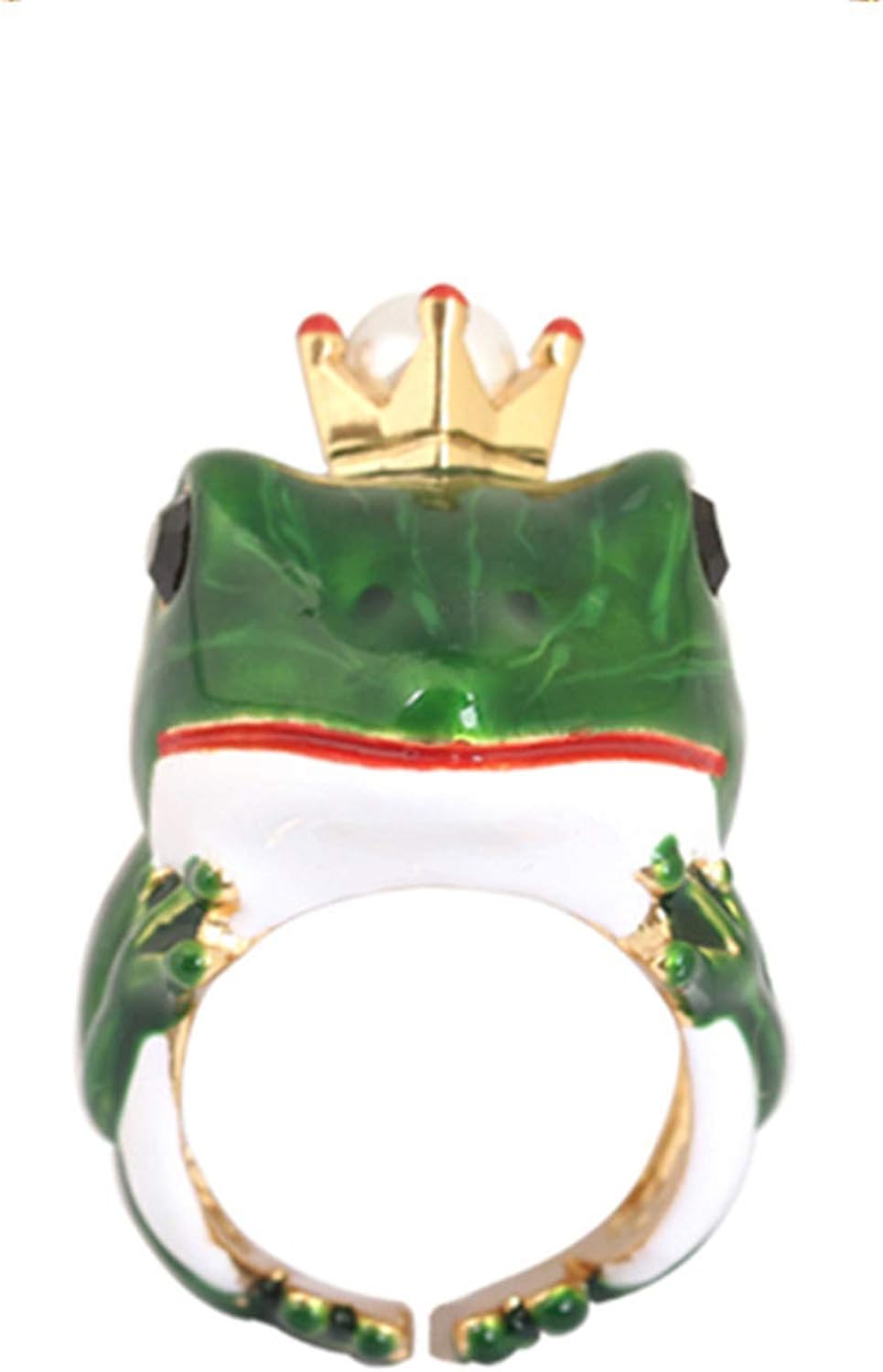 Lucky Meet Enamel Frog Rings Jewelry,Vintage Frog Ring Personalized