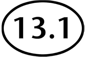 Rogue River Tactical 13.1 Half Marathon Running Sticker Bumper Sticker Oval 5" x 3" Decal Runner Track Run