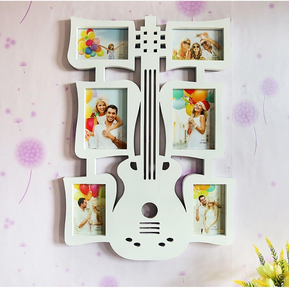 Zzsyso 6 multi-frame photo wall combination photo frame guitar splicing Plastic wedding European 46 * 66cm