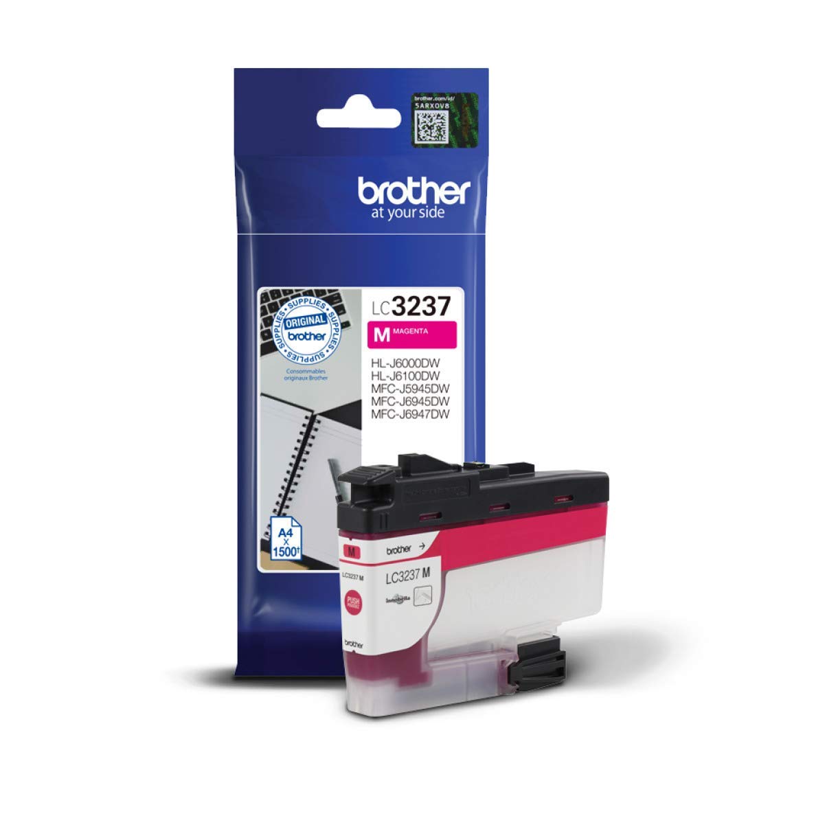 Brother LC-3237M Inkjet Cartridge, Magenta, Single Pack, Super High Yield, Includes 1 x Inkjet Cartridge, Genuine Supplies