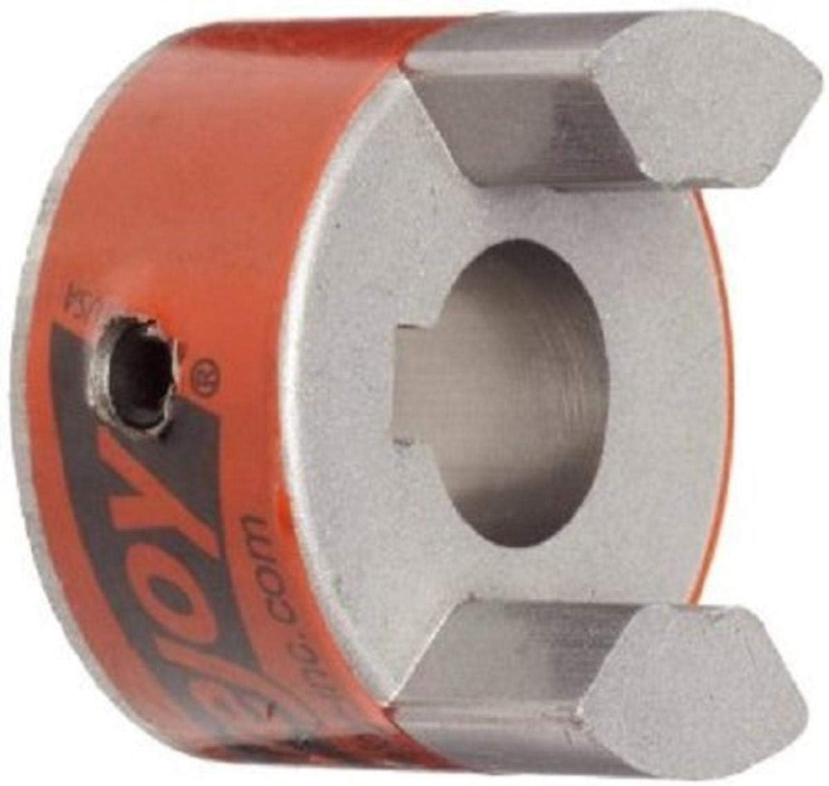 Lovejoy 10206 Size L050 Standard Jaw Coupling Hub, Sintered Iron, Inch, 0.25" Bore, 1.08" OD, 0.62" Length Through Bore, 50 in-lbs Max Nominal Torque, No Keyway
