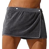 Men Shorts Bathrobe Sleep Bottoms Microfiber Pajamas Nightwear Short Towel Pants Side Split Bathrobe Culottes Soft