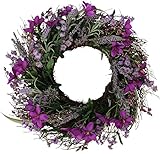 The Wreath Depot Lavender Blossom Silk Spring Door Wreath, 20 Inch