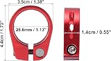 X AUTOHAUX 28.6mm Aluminium Alloy Bike Seat Post Clamp Red view 3