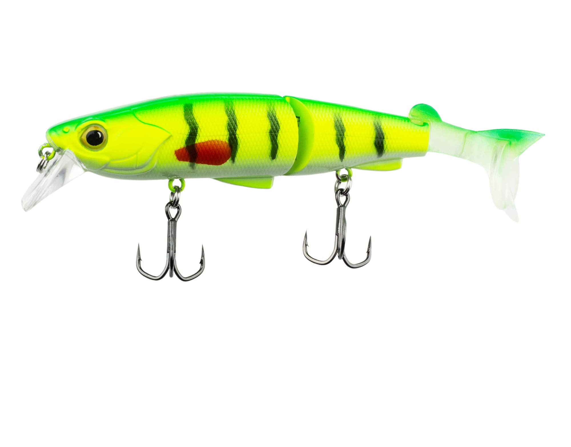 FISHN Hybrid Swimbait MinnowOne, Hardbait, Artificial Lures, 12.5cm, 17.5g, Pike, Pike-Perch, Perch and Trout, with 2 spare tails (Lemon)