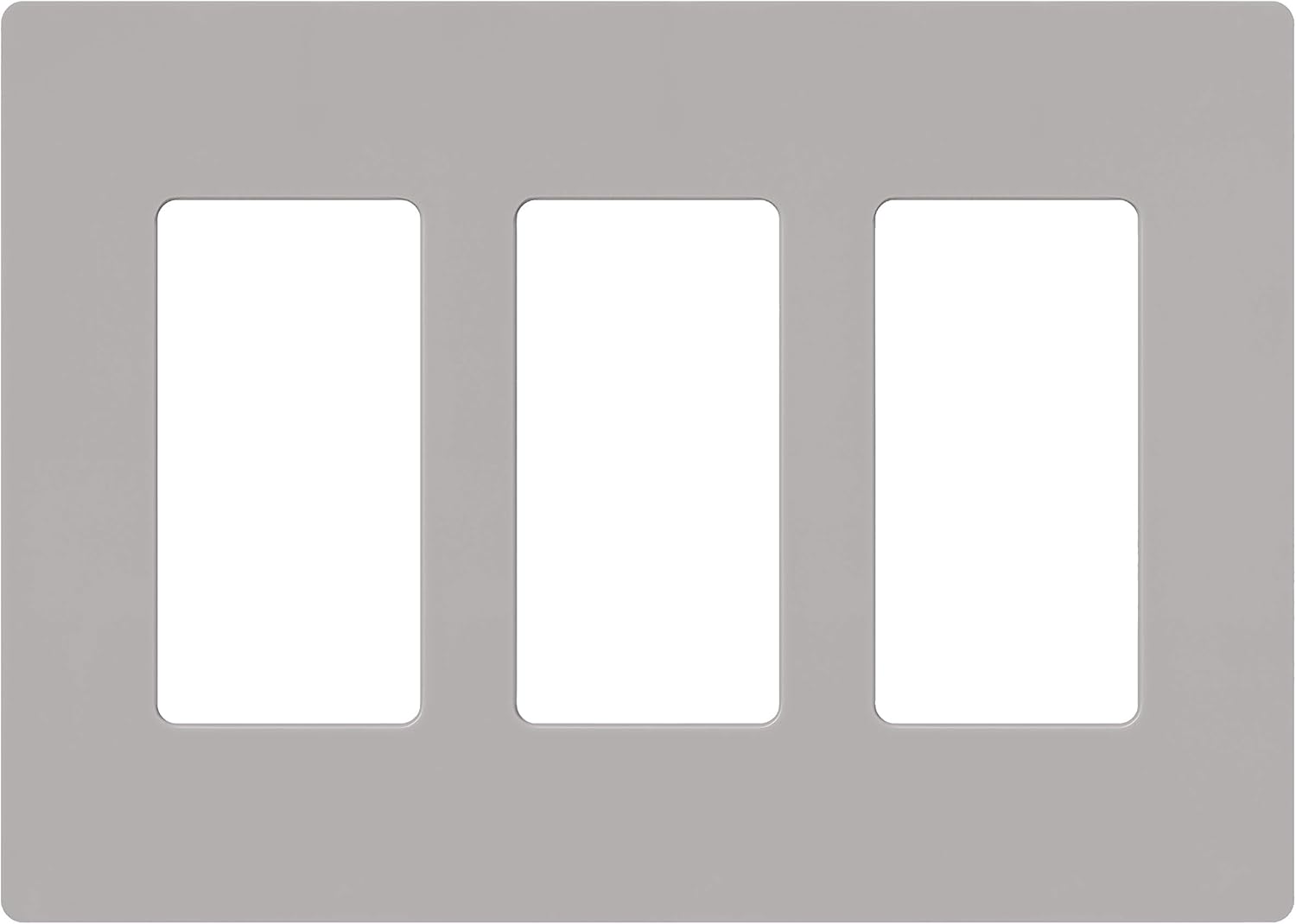 Lutron Claro 3 Gang Decorator Wallplate, CW-3-WH, White - Witch Plates - 