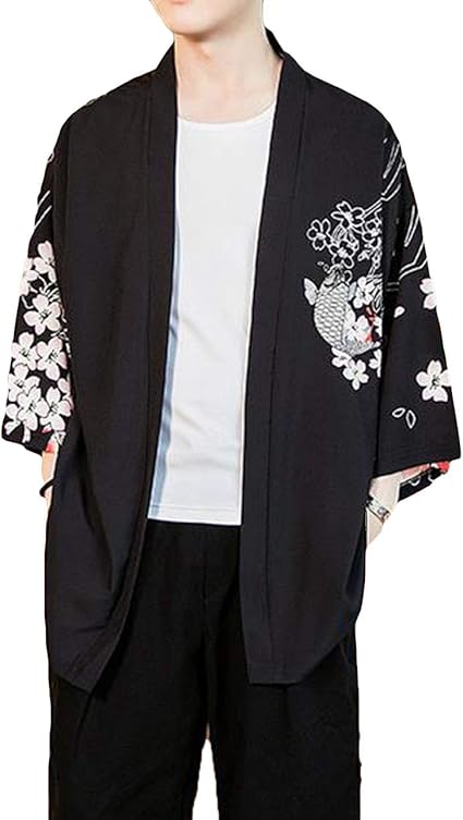 Amazon Aozuoカーディガン 和風 メンズ 和式パーカー 和風 長袖パーカー 羽織 リネン アウター カジュアル シンプル ジャケット 黒パーカー 通気 大きいサイズ ユニセックス カーディガン カーディガン 通販
