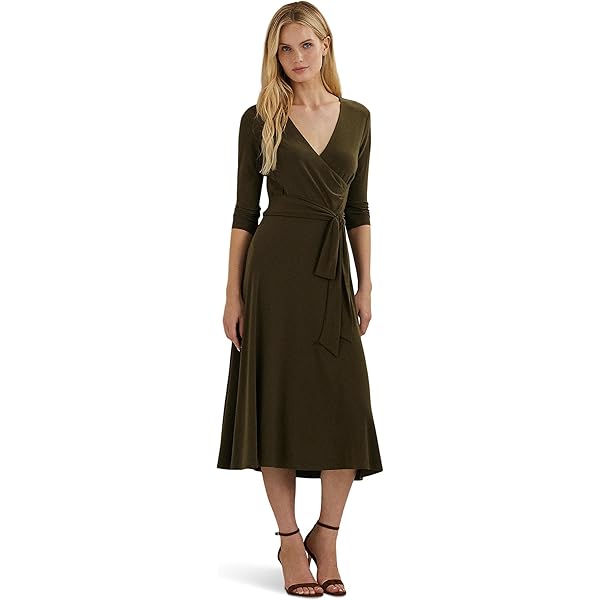 Lauren Ralph Lauren Surplice Jersey Top Polo Black XS at Lauren Ralph Lauren Surplice Jersey Top Polo Black XS at