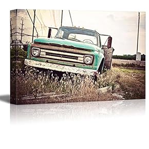 Old Rusty Car Along Historic US Route 66 Wall Decor