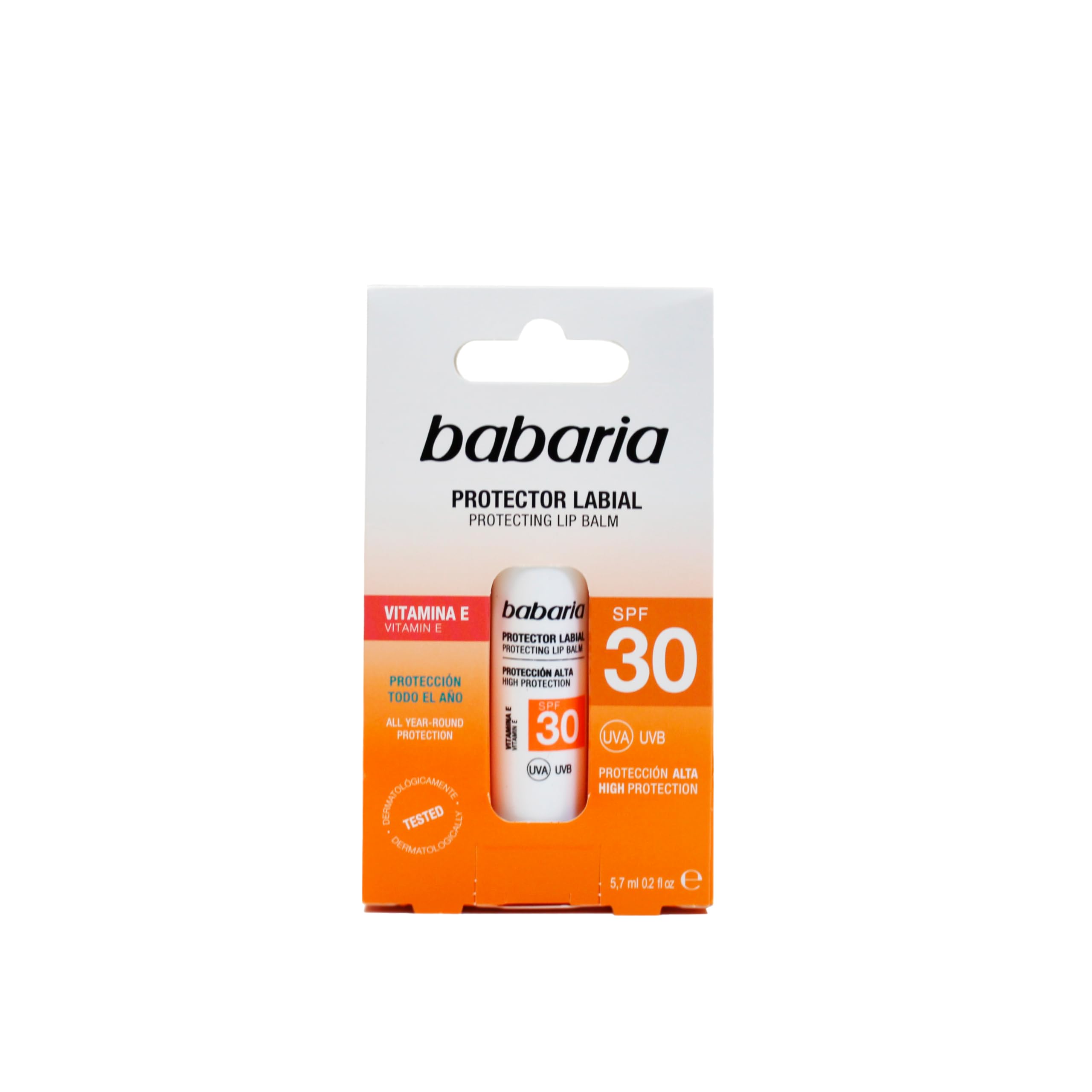 Babaria Aloe Vera UVA/UVB Protecting Lip Balm SPF 30 5.7ml