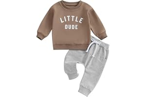 Sprifallbaby Toddler Newborn Baby Boy Outfit Bro Long Sleeve Sweatshirts Pants Clothes Set Infant Boys Fall Winter 2PCS