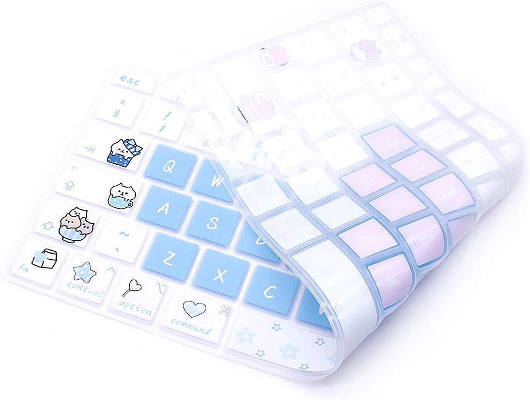 MMDW Stylish Keyboard Cover A2179 Silicone Protective Skin Keyboard Protector for MacBook Air 13 inch with Touch ID A2337 M1 Chip European Layout,cat - Image 5