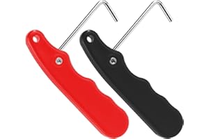 2pcs Skate Lace Tightener, Plastic Shoe Lace Puller with Stainless Steel Hook Foldable Boot Shoe Lace Tightening Tool for ICE