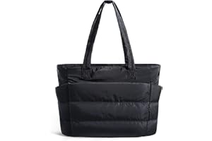 BAGSMART Tote Bag for Women, Lightweight Puffy Tote Bag with Compartments Shoulder Bag Handbag Quilted Shoulder Bag Handbag