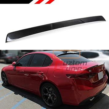 Cuztom Tuning Fits For 2017 2019 Alfa Romeo Giulia Ti Quadrilfogllio Carbon Fiber Rear Window Roof Spoiler Amazon In Car Motorbike
