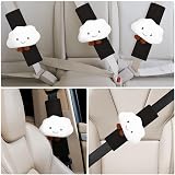 URAQT Car Seat Belt Pads 2Pcs Universal Kids Comfort Protectors Clouds view 4