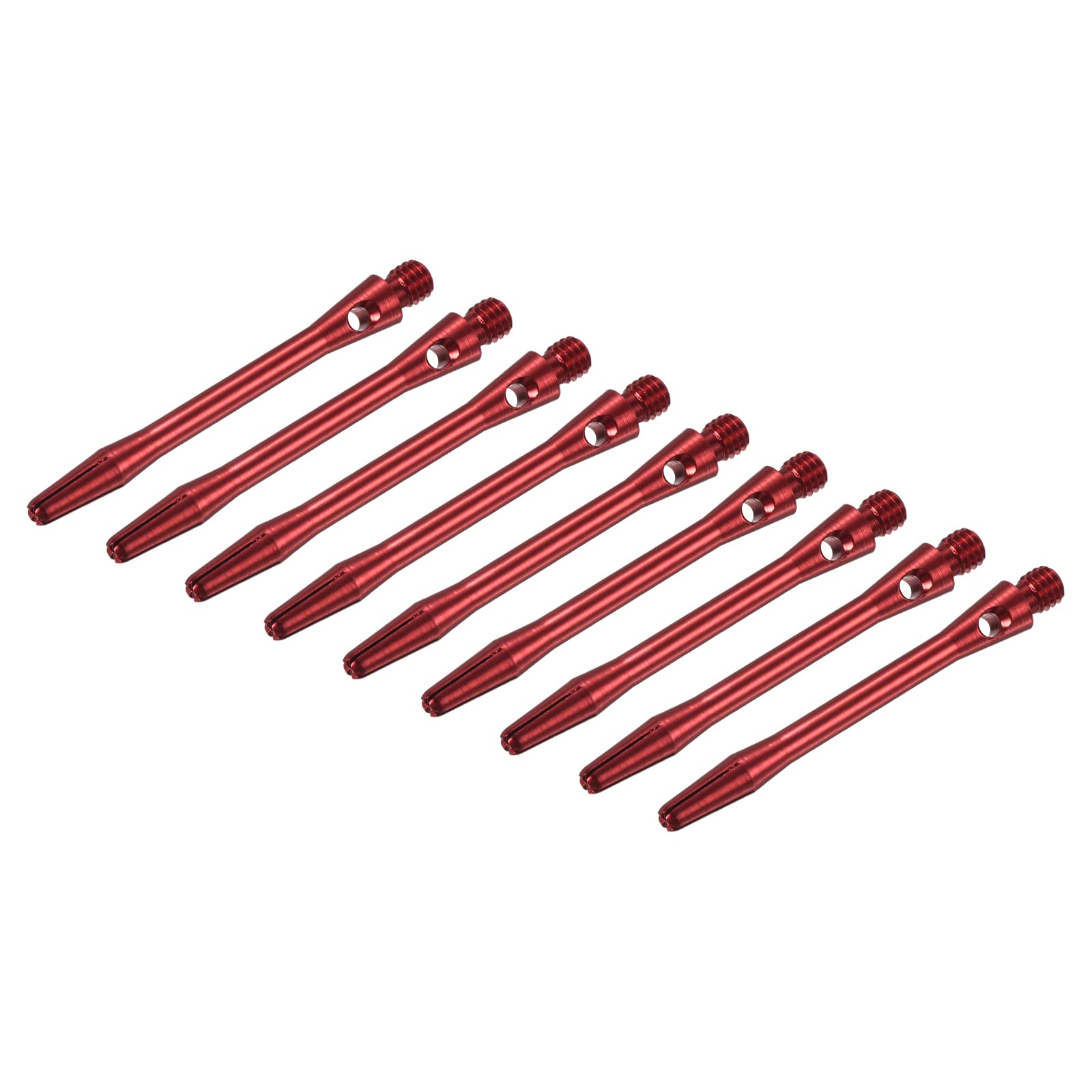 PATIKIL 45mm Aluminum Dart Shafts, Medium 2BA Thread Dart Stems Dart Accessories Throwing Fitting for Steel Tip - 9 Pack (Red)