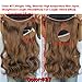 Curly Hair Extensions Hairpieces 20inch Synthetic Ladies Girls Invisible Wire Wavy Halo Secret Extension Pieces (27#)