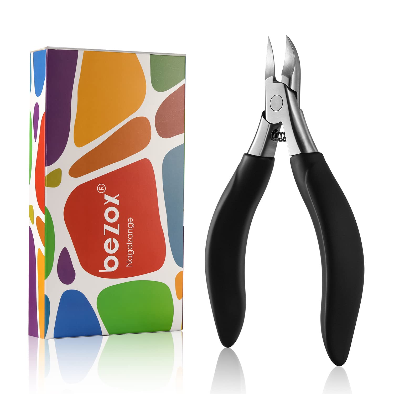 BEZOX Toe Nail Clippers Trimmer for Thick or Heavy Duty Toe Nail Nipper - Thick Fungus Ingrown Fingernail Clipper - with Soft Grip and Metal Gift Boxes